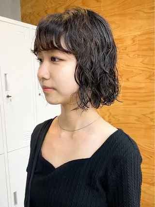 ショート パーマ 榛葉 夢乃のヘアスタイル