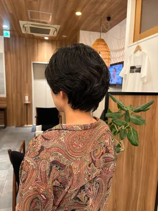 ショート パーマ 穂乃香 ショートパーマ☘️のヘアスタイル