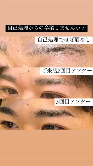 メンズ アイブロウ メンズガーデン yuriのネイルデザイン