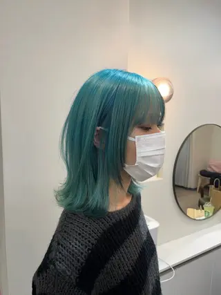 ミディアム カラー ヘアアレンジ 【혁명】さら/사라: Korean🍀のヘアスタイル