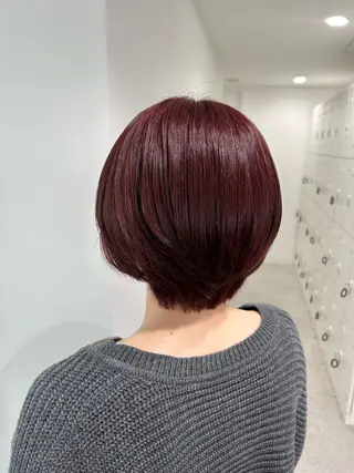ショート カラー 愛結 暖色カラー🎀🩰のヘアスタイル
