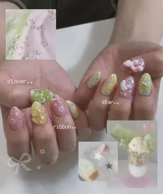 メンズ ネイル MINAMI໒꒱ Y2K、韓国ガーリーのネイルデザイン