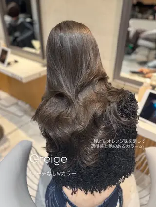 セミロング カラー Lond Bloom所属・🎀はるか ブリーチ なしダブルカラー🎀のヘアスタイル