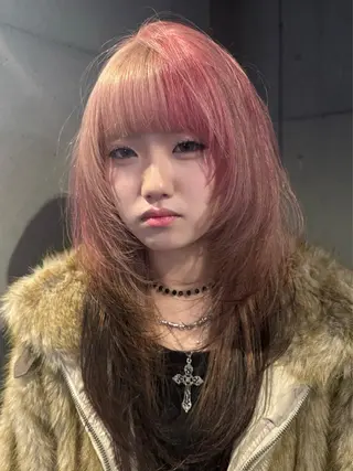 ロング カラー レイヤー/パーマ /ブリーチ/だいちのヘアスタイル