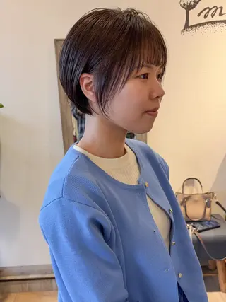 ショート カラー .iyu所属・吉祥寺ショート×小顔 🍋宮本大輔🍋のヘアスタイル