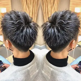 ショート 縮毛/レイヤー 韓国/橋口のヘアスタイル