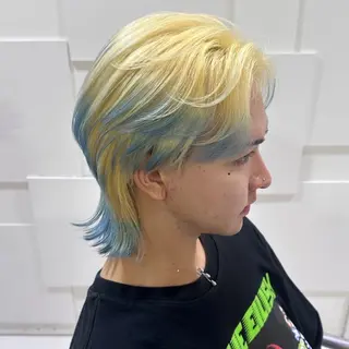 ショート カラー メンズ ボブハイトーン🦖 デザインMAMIのヘアスタイル