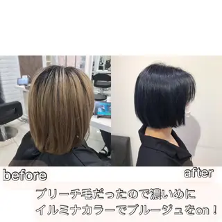 ミディアム カラー 【暖色カラー特化】 中山由梨のヘアスタイル
