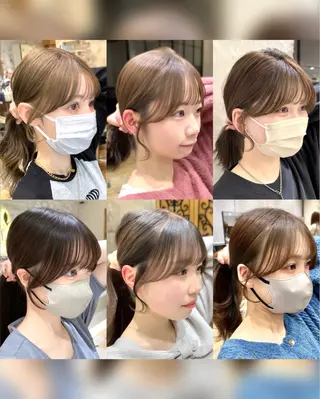 セミロング カラー On所属・顔まわりカット🌟 くびれヘア/寺門遥輝のヘアスタイル