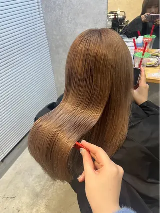 セミロング カラー ハモチユウゴ 髪質改善/縮毛矯正のヘアスタイル