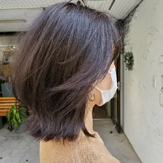 ミディアム カラー フリーランス所属・韓国ヘア レイヤー くびれヘアMATSUのヘアスタイル