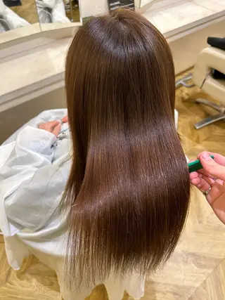 ロング 髪質改善・縮毛矯正 濱　泰賀のヘアスタイル