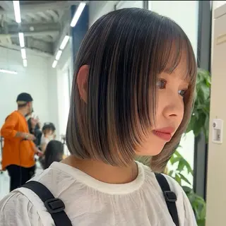 ショート カラー ヘアアレンジ ボブハイトーン🦖 デザインMAMIのヘアスタイル