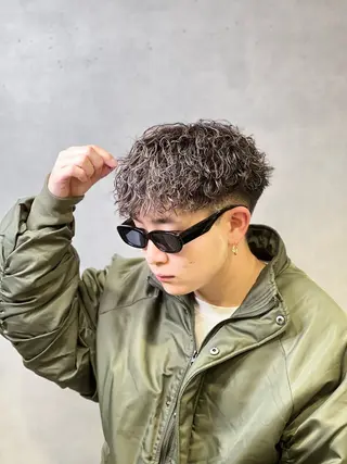 カラー パーマ メンズ 大阪メンズパーマ/ 中崎町/森 大和のヘアスタイル