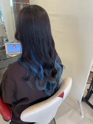 ロング カラー ヘアアレンジ 佐々木 麻純のヘアスタイル