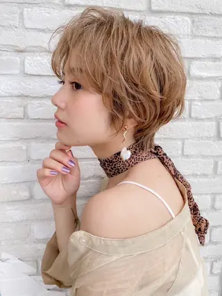 ショート パーマ ボブ🎀 艶カラー🎀こころのヘアスタイル