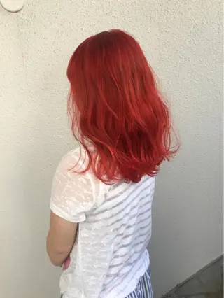 ミディアム カラー インナーカラー/天神 ブリーチ/吉田のヘアスタイル