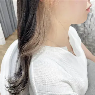 ロング カラー 酸性縮毛矯正 梅田茶屋町 Juriのヘアスタイル