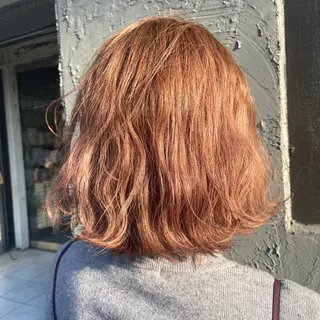 ミディアム カラー 馬場 瑞穂のヘアスタイル