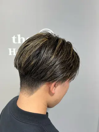 ミディアム カラー メンズ 小池 風賀のヘアスタイル