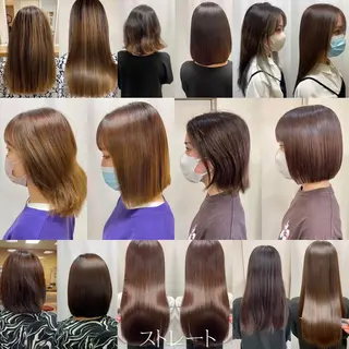 ミディアム パーマ 髪質改善/縮毛矯正 /ブリーチ矯正/岡部のヘアスタイル