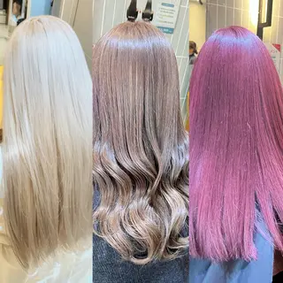 ロング カラー ラフィスヘアードープ所属・👑髪質改善Wカラー /グレージュ/アユカのヘアスタイル