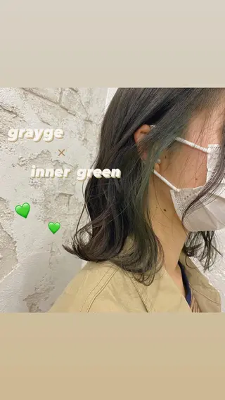 ミディアム カラー ♡韓国風ヘア 🐈♡MIHOのヘアスタイル