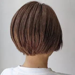 ショート カラー 髪質改善＆白髪ぼかし カラー♡店長みやけ♡のヘアスタイル