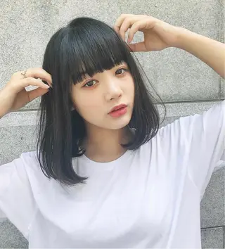 ミディアム 縮毛矯正、髪質改善 肘以上無料のヘアスタイル