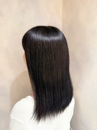 セミロング カラー 暗髪🥣アレンジ🎀 FACE。らんのヘアスタイル