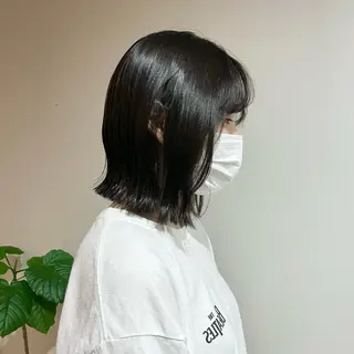 ミディアム カラー パーマ ヘアアレンジ ミズタ マイのヘアスタイル