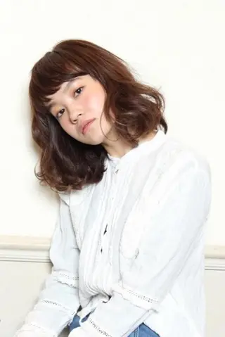 ミディアム &-hair salon 髪質改善＆ツヤ髪＆美髪所属・＆-HAIR佐藤 ゆいモデル募集中のヘアスタイル