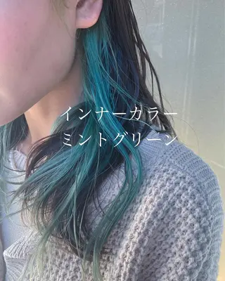 セミロング カラー ハイトーン/カラー/ 用賀/稲若健太郎のヘアスタイル