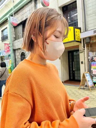 ショート カラー en,所属・en,似合わせカット /ボブ/透明感カラーのヘアスタイル