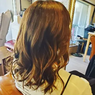 セミロング カラー spa hair  ark 富井直美のヘアスタイル