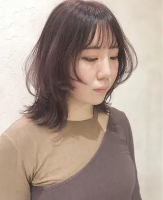 ミディアム カラー nakahara madokaのヘアスタイル