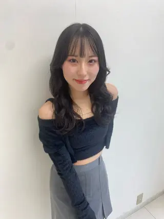 ロング カラー 推し活/韓国/ブリー チカラーminamiのヘアスタイル