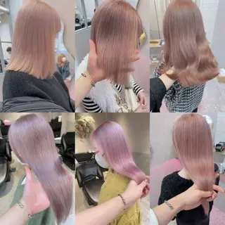 セミロング カラー ブリーチなし レイヤーKYONのヘアスタイル