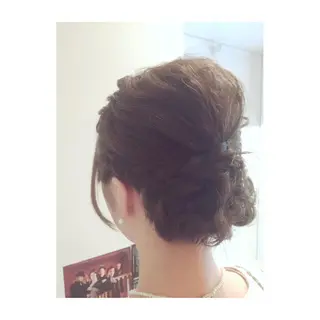 ミディアム ヘアアレンジ おかにわ みりのヘアスタイル