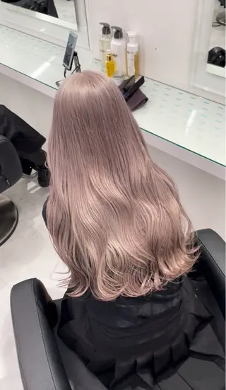 ロング カラー ヘアアレンジ 透け上品ハイトーン 職人ゆうと🤍のヘアスタイル