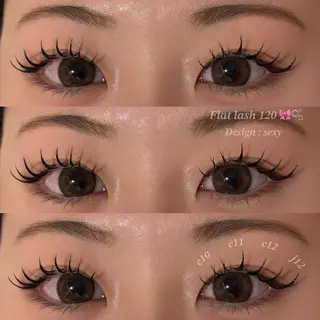 マツエク・マツパ Miyuu🎀カラー マツエク・ストレートのマツエク・マツパデザイン