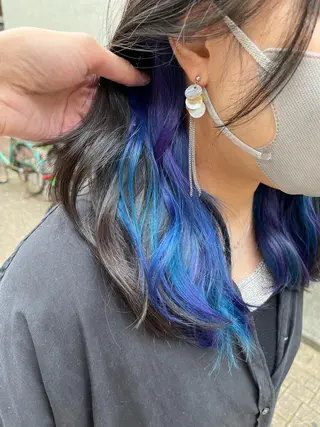 セミロング カラー 原宿サロン代表 デザインカラー伊藤卓のヘアスタイル