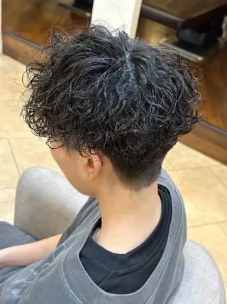 パーマ メンズ スパイキー/ ピンパーマ/緑川雄也のヘアスタイル