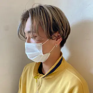 ショート カラー メンズ irwi/イルウィ所属・miku🎀門前仲町 ブリーチ・レイヤーのヘアスタイル