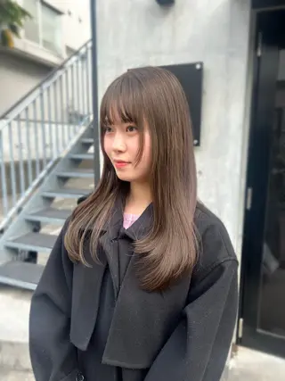 ロング カラー 透明感カラー ✨ 韓国艶髪💗菅原のヘアスタイル