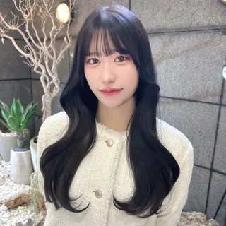 ロング カラー 🇰🇷韓国スタイル /束間まつげ🎀ミキのヘアスタイル