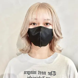 ミディアム カラー 🤍髪質改善➕透明感 カラー🤍川上葵のヘアスタイル
