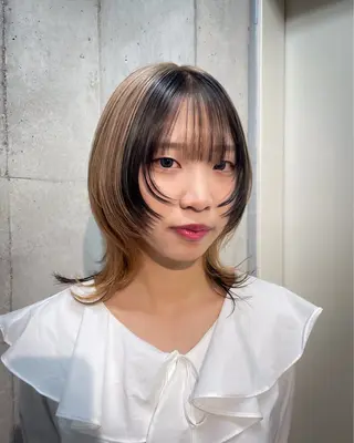 ミディアム ハイトーン/ブリーチ /ウルフ⛓️MAKIのヘアスタイル