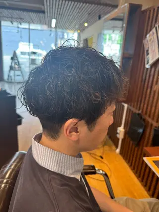 パーマ メンズ BELLE by revo所属・𝘀𝗮𝗲/ 艶髪/ショートボブのヘアスタイル