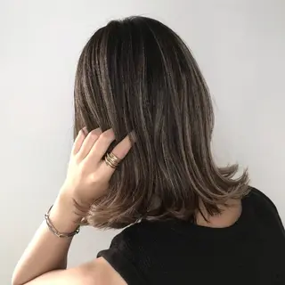 ミディアム カラー 髪質改善ストレート/ kurachiのヘアスタイル